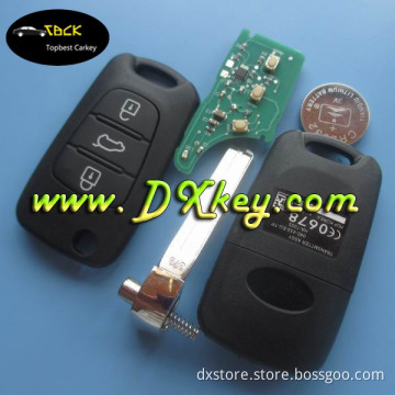 Hot-sale flip key remote 3 buttons for hyundai flip key Hyundai ix30 key